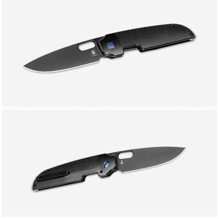 Couteau Kizer Varatas Black Titane Lame Acier S35VN BLK IKBS Frame Lock Clip KI3637A2 - Livraison Gratuite