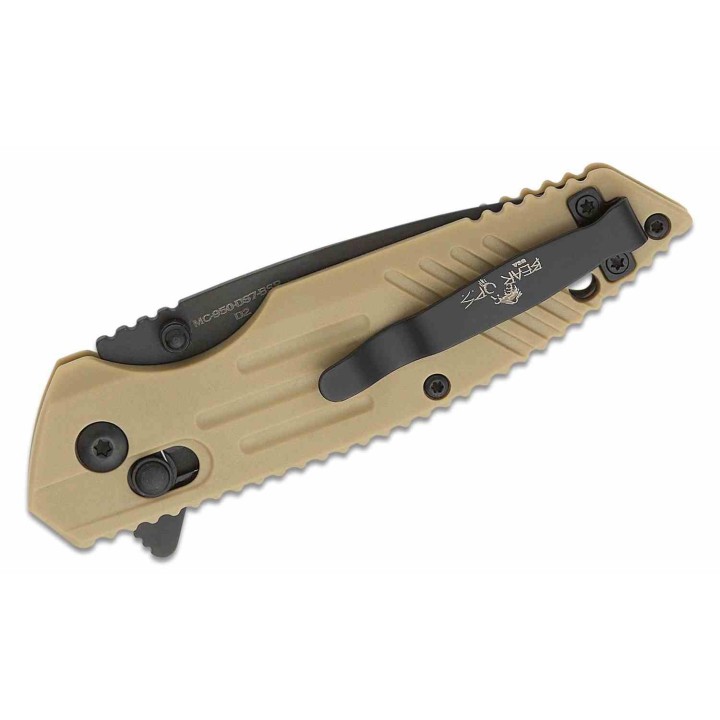 Couteau Bear OPS Rancor IX Lame Acier D2 Serrated Manche Desert Zytel Crossbar Lock USA BCMC950DS7BSR - Livraison Gratuite