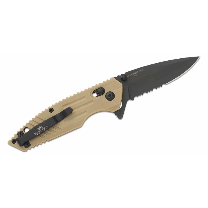 Couteau Bear OPS Rancor IX Lame Acier D2 Serrated Manche Desert Zytel Crossbar Lock USA BCMC950DS7BSR - Livraison Gratuite