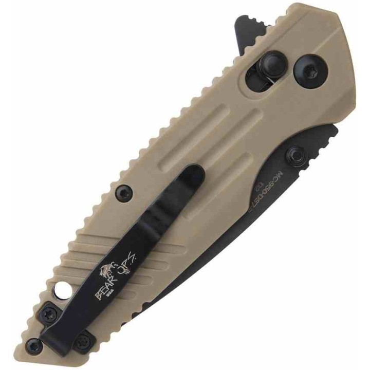 Couteau Bear OPS Rancor IX Lame Acier D2 Plain Edge Manche Desert Zytel Crossbar Lock USA BCMC950DS7B - Livraison Gratuite