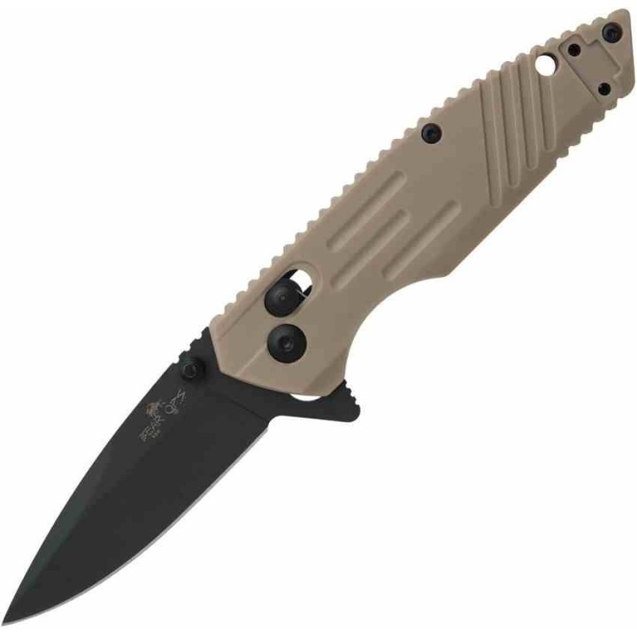 Couteau Bear OPS Rancor IX Lame Acier D2 Plain Edge Manche Desert Zytel Crossbar Lock USA BCMC950DS7B - Livraison Gratuite