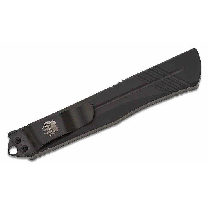 Couteau OTF Bear OPS Double Clutch V AUTO Lame Clip Point Acier D2 Manche Alum Clip USA BCOTF500ALBKS - Livraison Gratuite