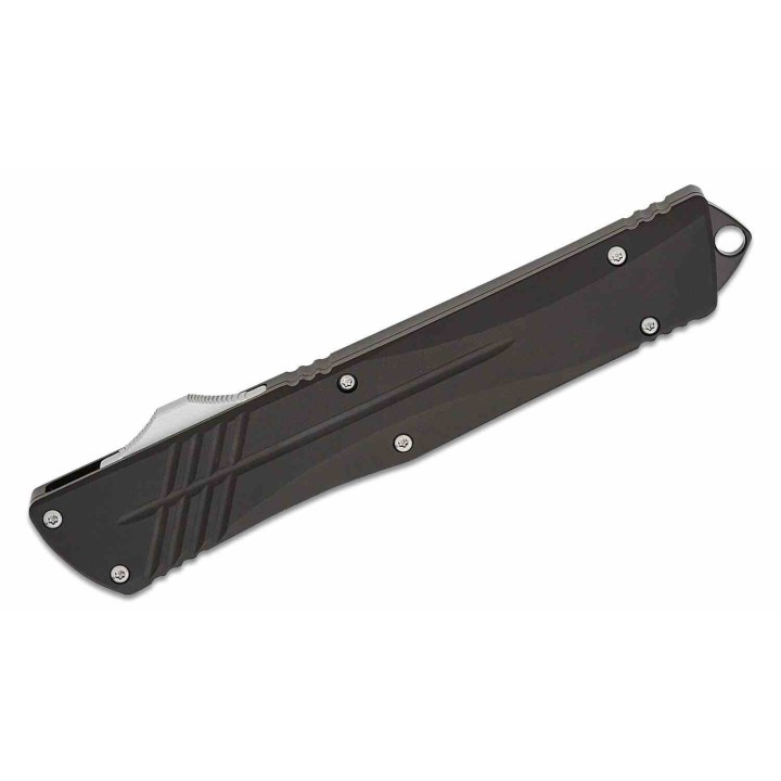 Couteau OTF Bear OPS Double Clutch V AUTO Lame Clip Point Acier D2 Manche Alum Clip USA BCOTF500ALBKS - Livraison Gratuite
