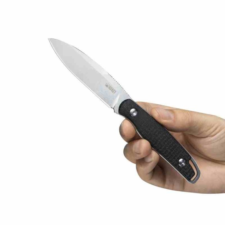 Couteau Kubey Dust Devil Black Manche Micarta Lame Acier 14C28N Beadblast Etui Kydex KUB357A - Livraison Gratuite