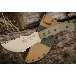 Couteau Tops Tom Brown Tracker Desert Tan Carbone 1095 Manche Micarta Etui Kydex Made In USA TPTBT01TAN - Livraison Gratuite