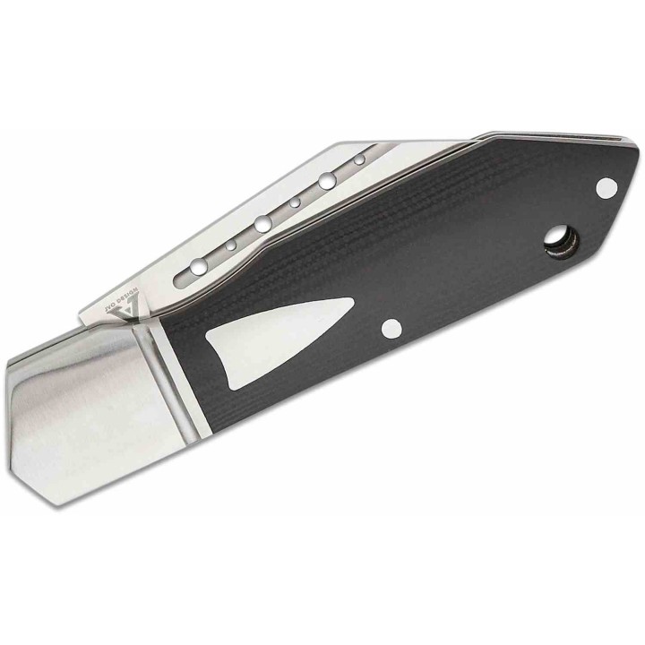 Couteau Begg Knives Traditional Large Slipjoint Lame Acier 14C28N Tanto Reverse Manche Black G10 BG036 - Livraison Gratuite