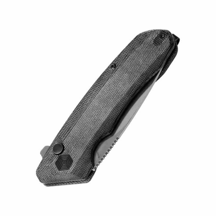 Couteau Kizer Invictus Black Lame Drop Point Acier 154CM SW Manche Micarta Button Lock Clip KIV3602C1 - Livraison Gratuite