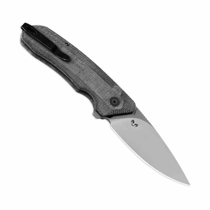 Couteau Kizer Invictus Black Lame Drop Point Acier 154CM SW Manche Micarta Button Lock Clip KIV3602C1 - Livraison Gratuite