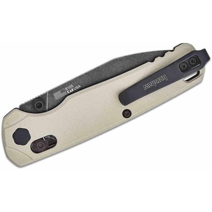 Couteau Kershaw Bel Air Cerakote Lame Acier CPM-MagnaCut BLK Manche 6061-T6 IKBS Clip Made USA KS6105 - Livraison Gratuite