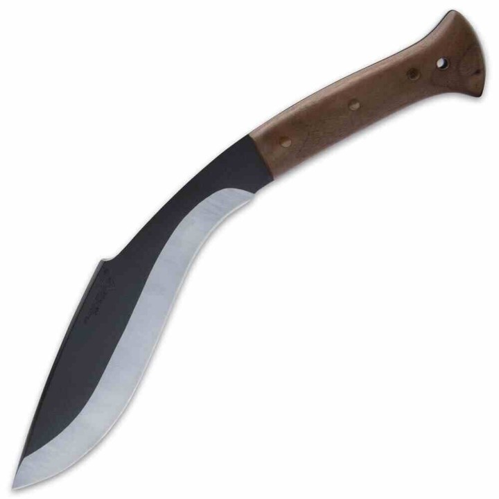 Couteau Kukkri United Cutlery Bushmaster Kukri Lame Acier Carbone 1065 Manche Bois Etui Cuir UC3496 - Livraison Gratuite