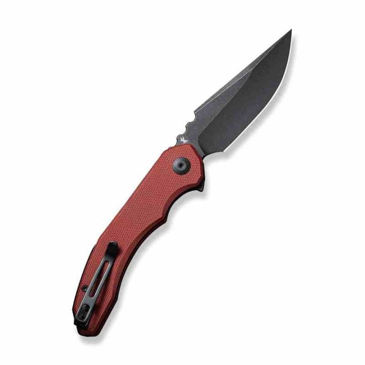 Couteau CIVIVI Bluetick Burgundy Manche G10 Lame Drop Point Acier 14C28N Blk IKBS Linerlock CLip CIVC230502 - Livraison Gratuite