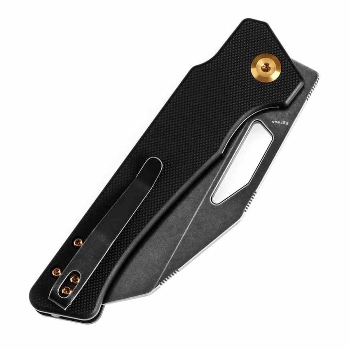 Couteau KANSEPT Egress Black Manche G10 Lame Acier 14C28N Tanto Reverse BLK Linerlock Clip KT1033A1 - Livraison Gratuite
