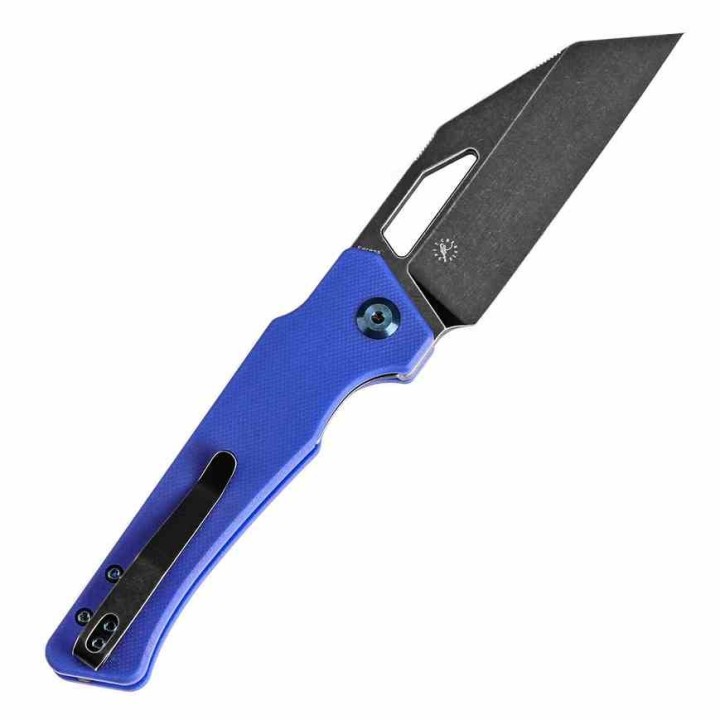 Couteau KANSEPT Egress Blue Manche G10 Lame Acier 14C28N Tanto Reverse BLK Linerlock Clip KT1033A2 - Livraison Gratuite