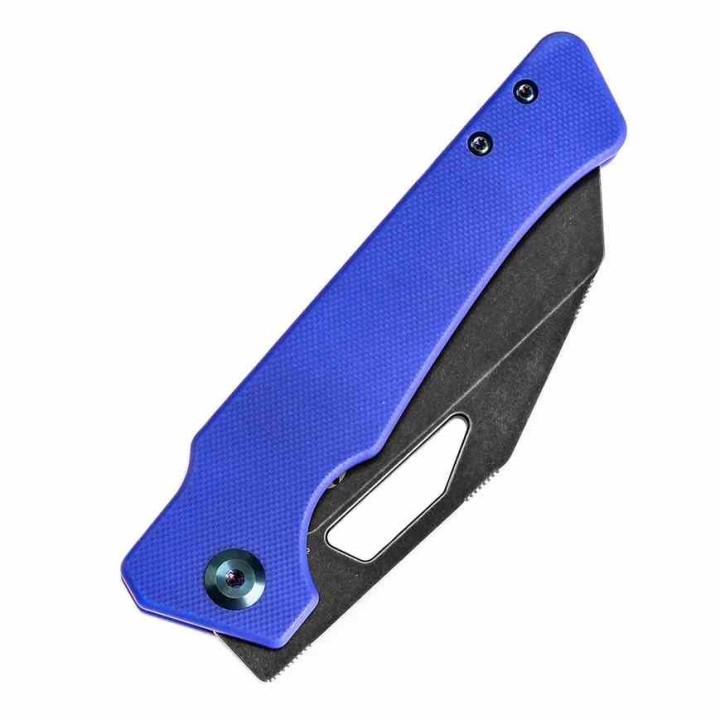 Couteau KANSEPT Egress Blue Manche G10 Lame Acier 14C28N Tanto Reverse BLK Linerlock Clip KT1033A2 - Livraison Gratuite