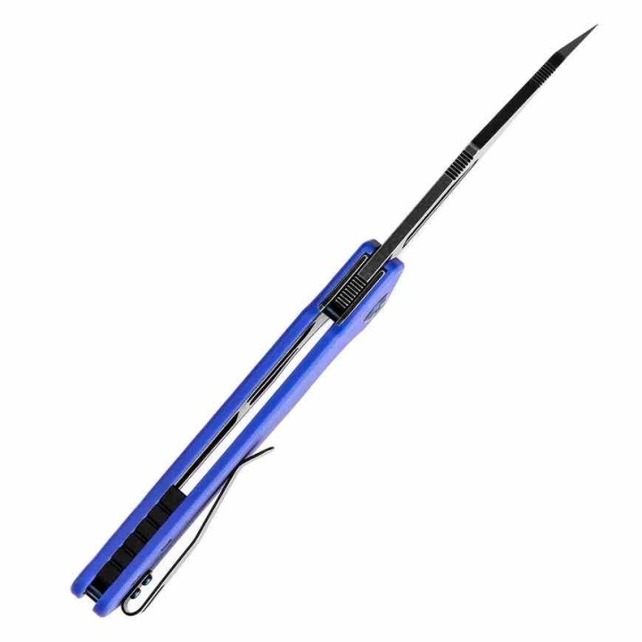 Couteau KANSEPT Egress Blue Manche G10 Lame Acier 14C28N Tanto Reverse BLK Linerlock Clip KT1033A2 - Livraison Gratuite