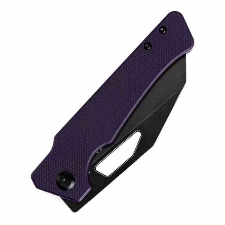 Couteau KANSEPT Egress Purple Manche G10 Lame Acier 14C28N Tanto Reverse BLK Linerlock Clip KT1033A3 - Livraison Gratuite