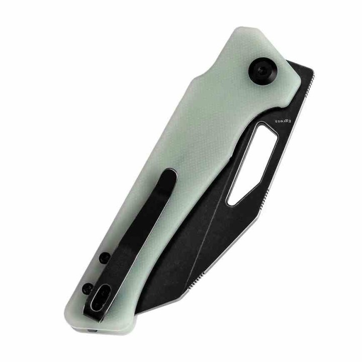 Couteau KANSEPT Egress Jade Manche G10 Lame Acier 14C28N Tanto Reverse BLK Linerlock Clip KT1033A6 - Livraison Gratuite