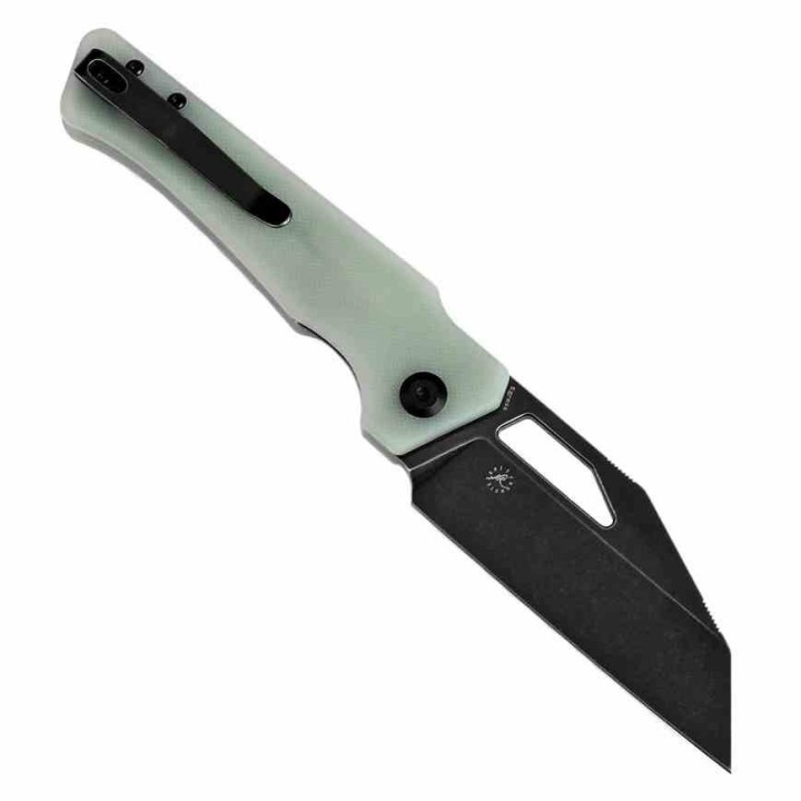 Couteau KANSEPT Egress Jade Manche G10 Lame Acier 14C28N Tanto Reverse BLK Linerlock Clip KT1033A6 - Livraison Gratuite