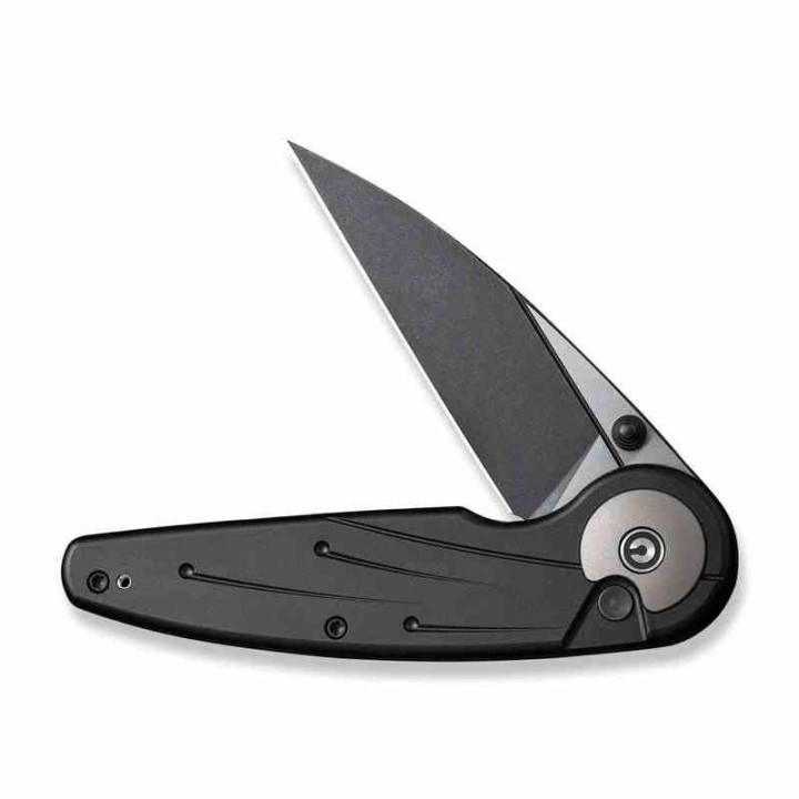 Couteau CIVIVI Starflare Black Manche Alu Lame Wharncliffe Acier Nitro-V Blk IKBS Button Lock CIVC230521 - Livraison Gratuite