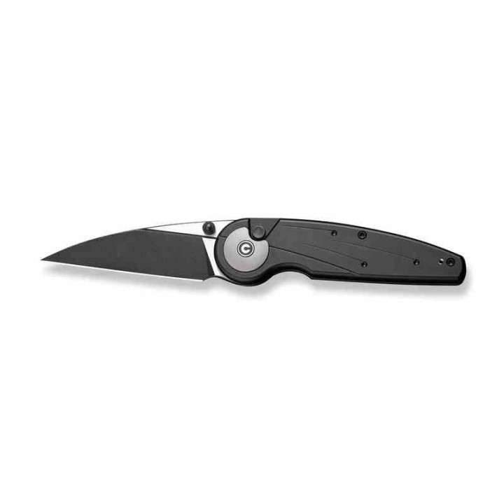 Couteau CIVIVI Starflare Black Manche Alu Lame Wharncliffe Acier Nitro-V Blk IKBS Button Lock CIVC230521 - Livraison Gratuite