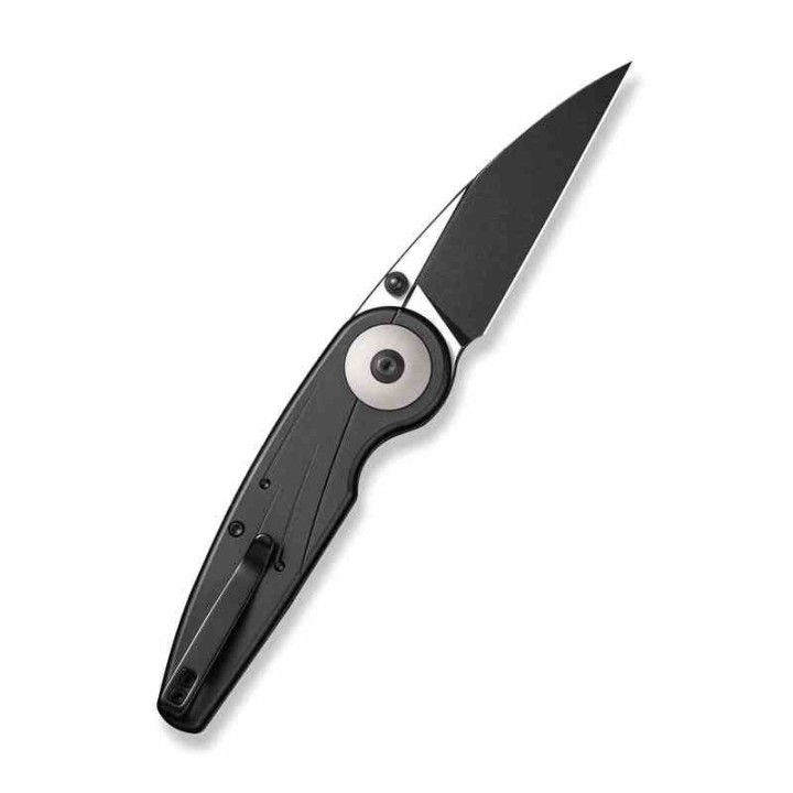 Couteau CIVIVI Starflare Black Manche Alu Lame Wharncliffe Acier Nitro-V Blk IKBS Button Lock CIVC230521 - Livraison Gratuite