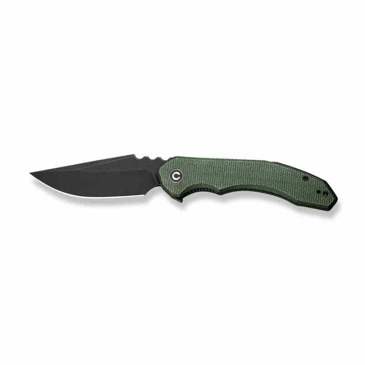 Couteau CIVIVI Bluetick Green Manche Micarta Lame Drop Point Acier 14C28N Blk IKBS Linerlock CIVC230503 - Livraison Gratuite