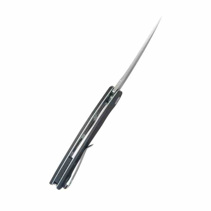 Couteau Kubey Scimitar Black Manche G10 Lame Acier 14C28N Beadblast IKBS Linerlock Clip KUB173K - Livraison Gratuite