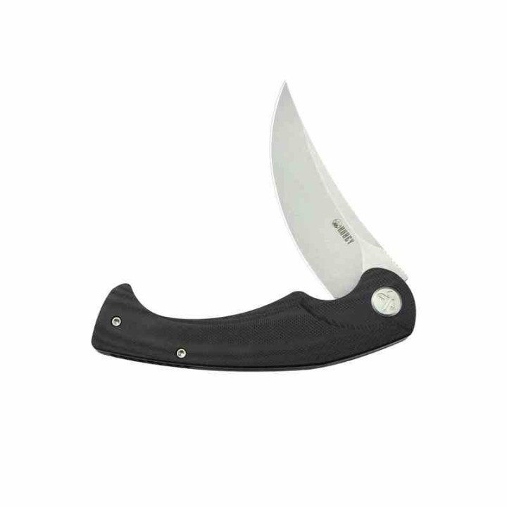 Couteau Kubey Scimitar Black Manche G10 Lame Acier 14C28N Beadblast IKBS Linerlock Clip KUB173K - Livraison Gratuite