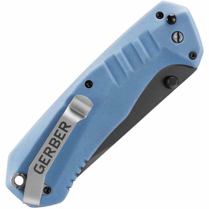 Couteau Gerber Haul A/O Lame Acier 5Cr13MoV Manche Blue Plunge Lock Clip G3350 - Livraison Gratuite