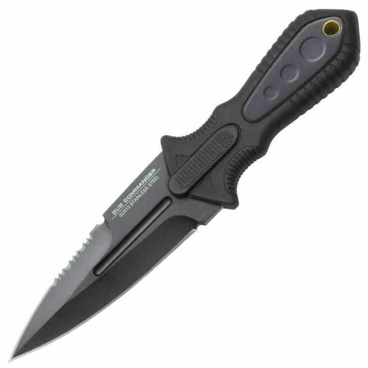 Dague United Cutlery Combat Sub Commander Lame Acier 3Cr13 Manche TPR Etui Abs UC3246 - Livraison Gratuite