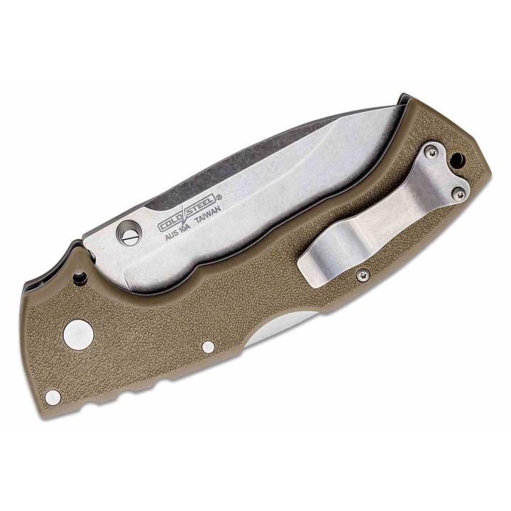 Couteau Cold Steel 4 Max Scout FDE Lame Acier AUS-10A Manche Griv-Ex Lockback CS62RQDESW - Livraison Gratuite
