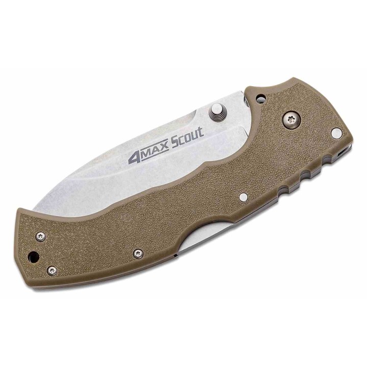 Couteau Cold Steel 4 Max Scout FDE Lame Acier AUS-10A Manche Griv-Ex Lockback CS62RQDESW - Livraison Gratuite