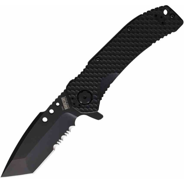 Couteau Halfbreed Blades MILSPEC Lame Acier S30VN Tanto Serr Manche G10 Framelock Clip HBBMILF03PS - Livraison Gratuite