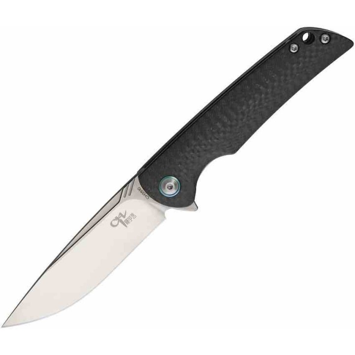 Couteau CH Knives FCarbone/G10 Lame Acier VG10 IKBS Linerlock Clip CH3510 - Livraison Gratuite