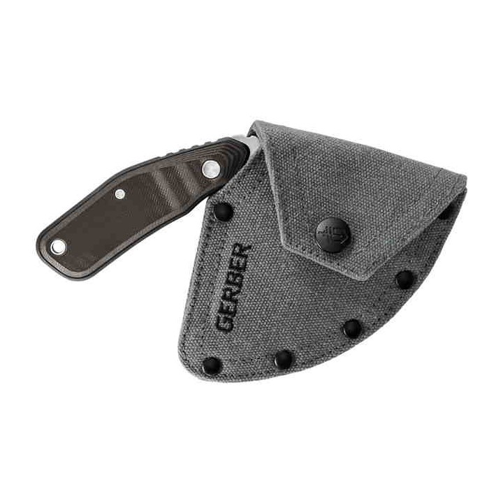 Couteau Gerber Downwind Ulu Gray Lame Acier 7Cr17MoV Manche G10 Etui Canvas G3936 - Livraison Gratuite