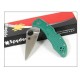 Couteau Spyderco Delica Flat Ground Green Acier VG-10 Manche FRN Made In Japan SC11FPGR - Livraison Gratuite