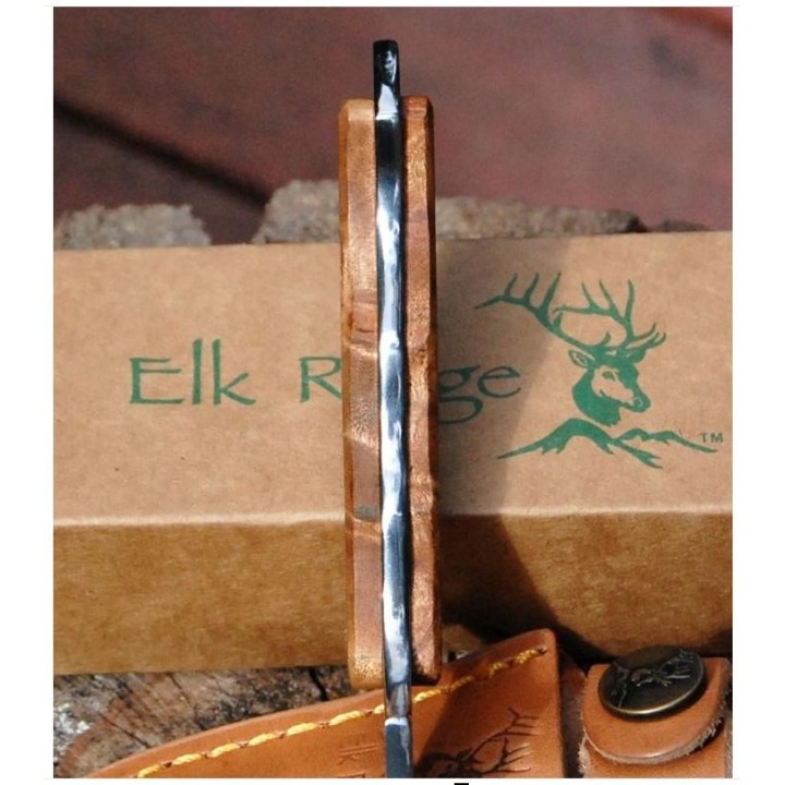 Couteau SKINNER ELK RIDGE ER059 CHASSE Sharpfinger Style Burlwood