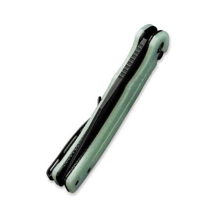 Couteau CIVIVI Cogent Jade Button Lock Manche G10 Lame Acier 14C28N Part Serr IKBS Clip CIVC20038E3 - Livraison Gratuite