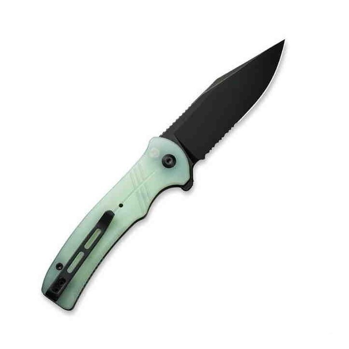 Couteau CIVIVI Cogent Jade Button Lock Manche G10 Lame Acier 14C28N Part Serr IKBS Clip CIVC20038E3 - Livraison Gratuite