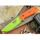 Couteau de Survie Esee Model 4 Plain Lame carbone 1095 Venom Green Orange G-10 Made In USA ES4PVG - Livraison Gratuite