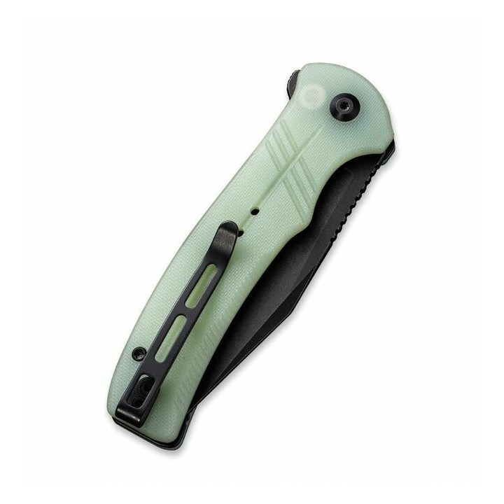 Couteau CIVIVI Cogent Jade Button Lock Manche G10 Lame Acier 14C28N Plain IKBS Clip CIVC20038D3 - Livraison Gratuite