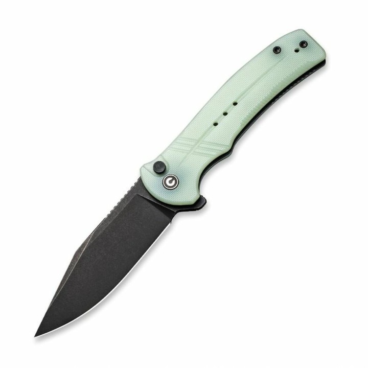 Couteau CIVIVI Cogent Jade Button Lock Manche G10 Lame Acier 14C28N Plain IKBS Clip CIVC20038D3 - Livraison Gratuite