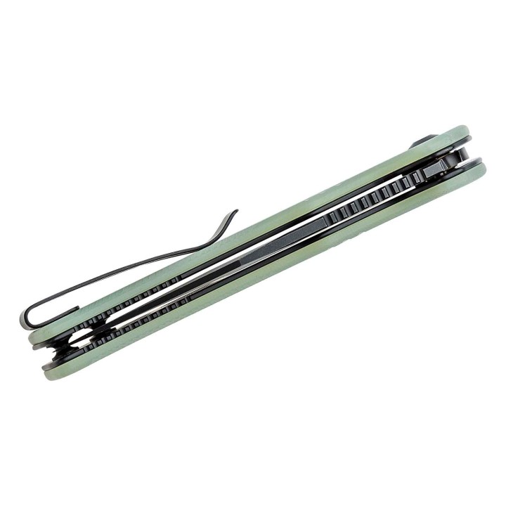 Couteau CIVIVI Cogent Jade Button Lock Manche G10 Lame Acier 14C28N Plain IKBS Clip CIVC20038D3 - Livraison Gratuite