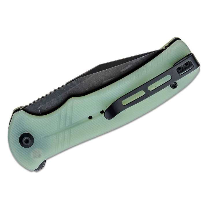 Couteau CIVIVI Cogent Jade Button Lock Manche G10 Lame Acier 14C28N Plain IKBS Clip CIVC20038D3 - Livraison Gratuite