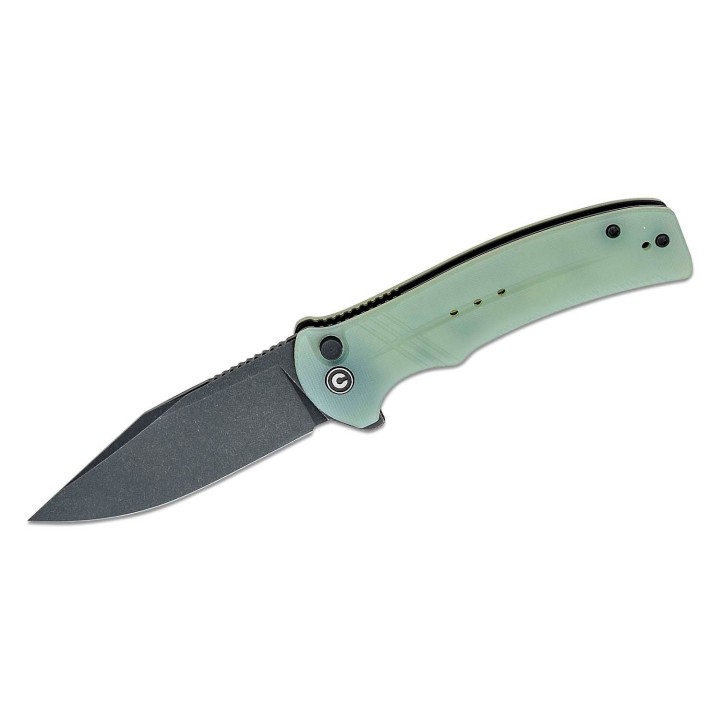 Couteau CIVIVI Cogent Jade Button Lock Manche G10 Lame Acier 14C28N Plain IKBS Clip CIVC20038D3 - Livraison Gratuite