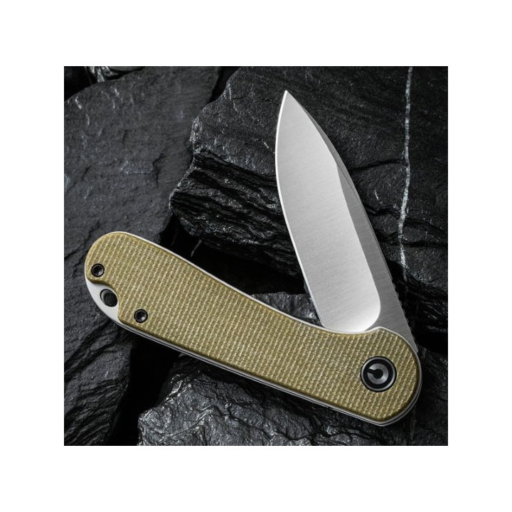 Couteau Civivi Elementum Green Lame Acier D2 Manche Micarta Linerlock Clip CIVC907S - Livraison Gratuite