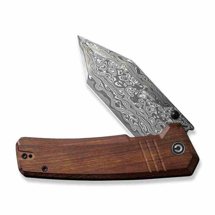 Couteau CIVIVI Bhaltair Guibourtia Damas Lame Tanto Manche Bois IKBS CIVC23024DS1 - Livraison Gratuite