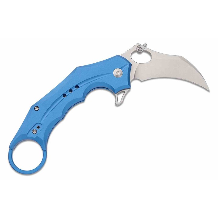 Couteau CIVIVI Incisor II Blue Karambit Lame Acier Nitro-V Manche Alum IKBS Button Lock Clip CIVC16016B2 - Livraison Gratuite