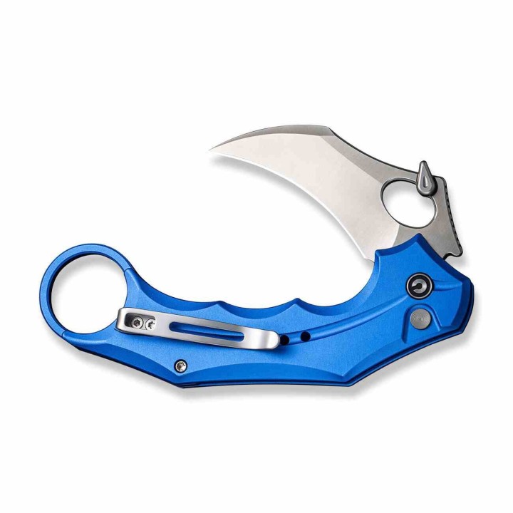 Couteau CIVIVI Incisor II Blue Karambit Lame Acier Nitro-V Manche Alum IKBS Button Lock Clip CIVC16016B2 - Livraison Gratuite