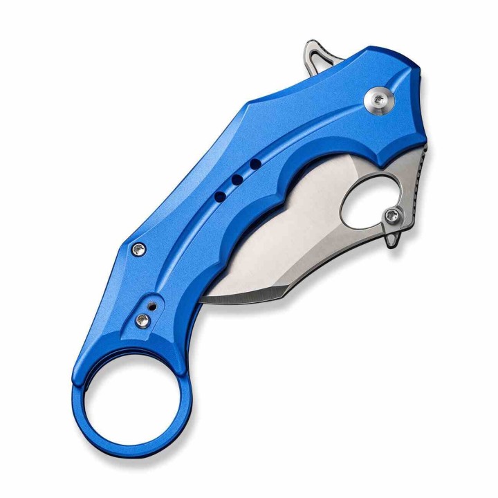 Couteau CIVIVI Incisor II Blue Karambit Lame Acier Nitro-V Manche Alum IKBS Button Lock Clip CIVC16016B2 - Livraison Gratuite